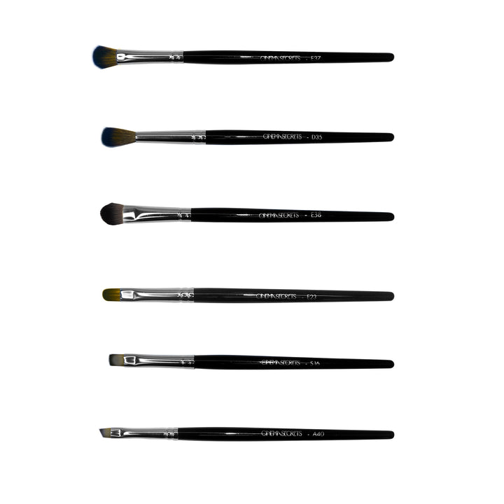 6-Piece Eye Essential Brush Set with Cylinder Brush Holder | Cinema Secrets