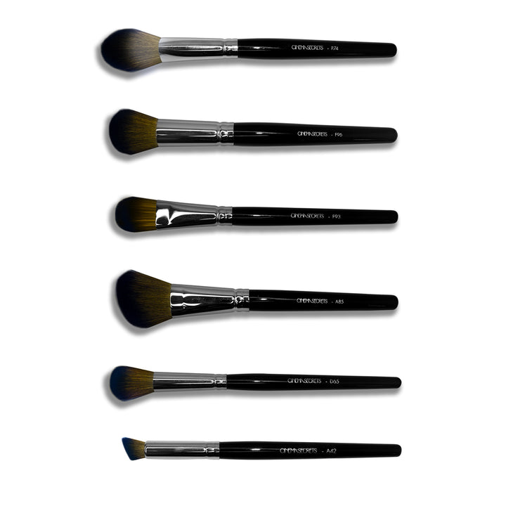 6-Piece Complexion Essential Brush Set with Cylinder Brush Holder | Cinema Secrets
