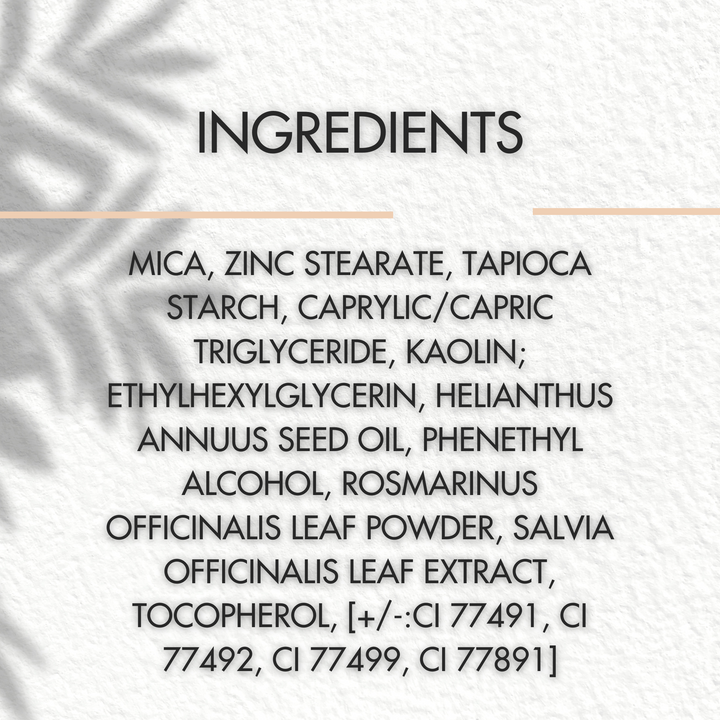 list of ingredients on white background