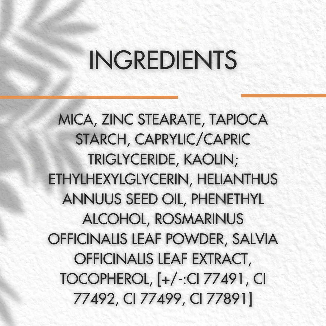 list of ingredients on white background