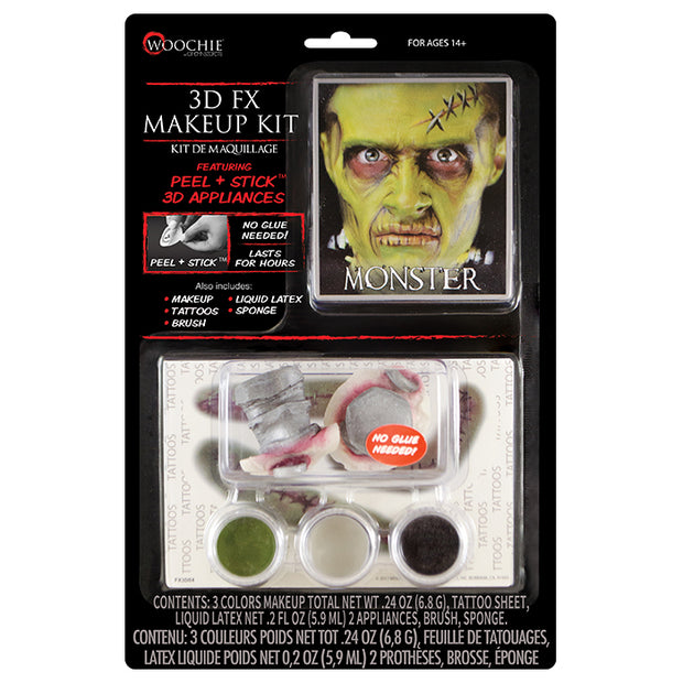 Monster 3D FX Makeup Kit (Peel & Stick)