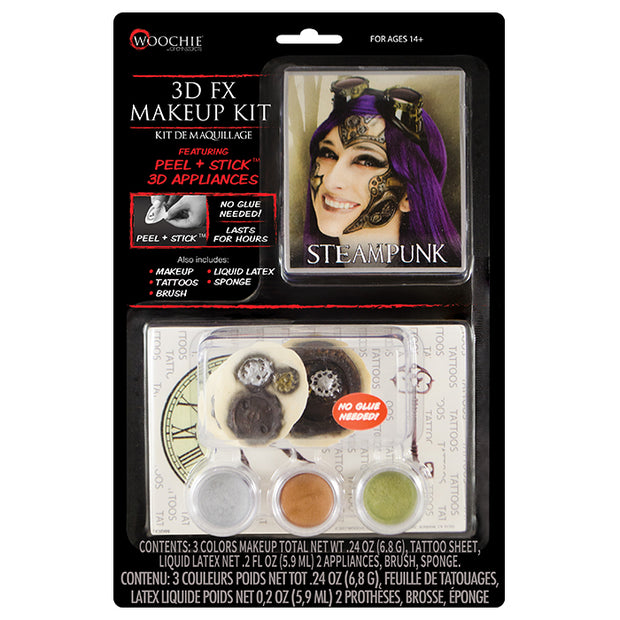 Steampunk 3D FX Makeup Kit (Peel & Stick)